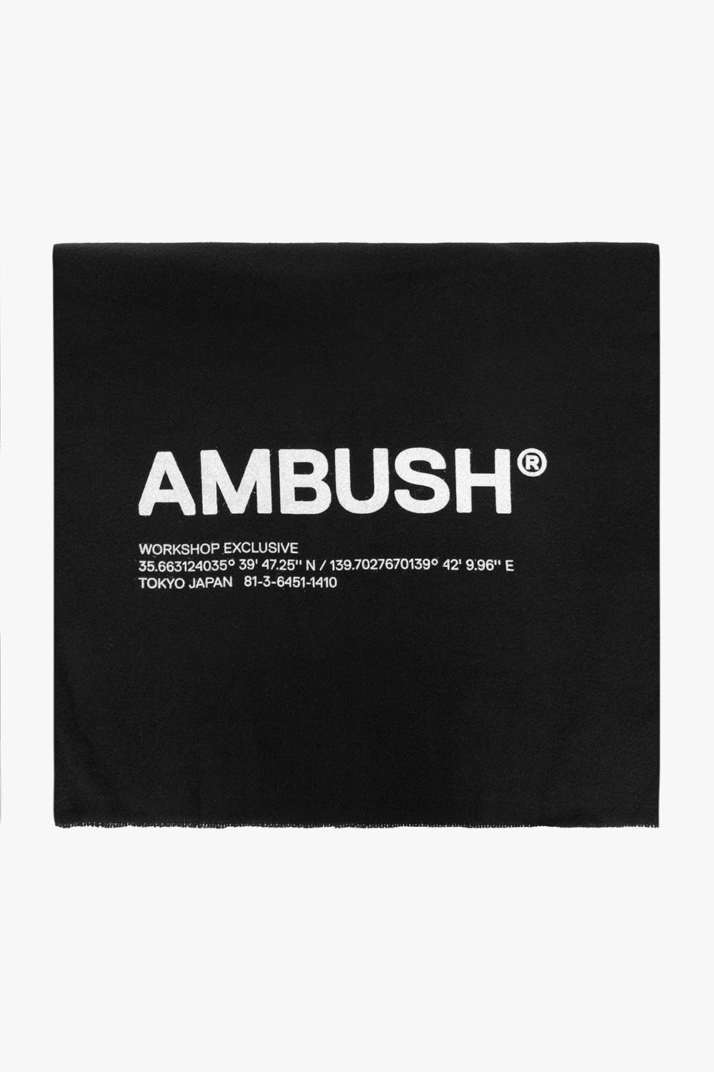 Black Wool scarf with logo Ambush - SchaferandweinerShops Japan
